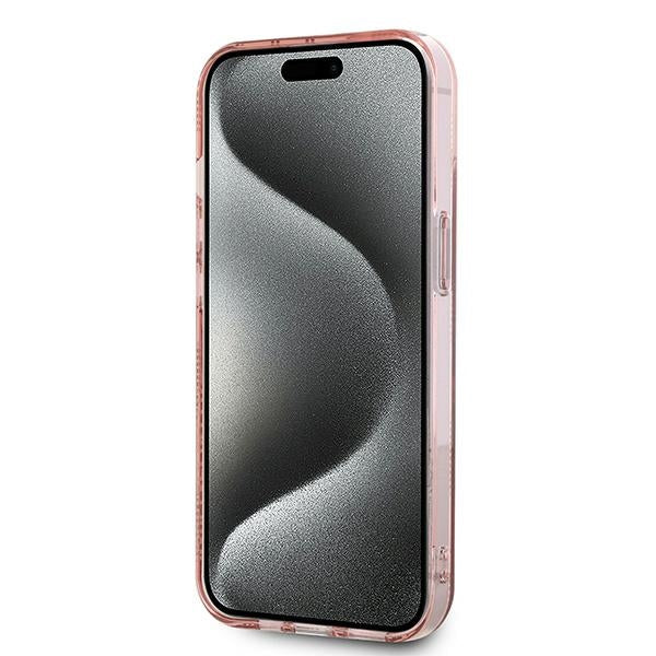 Калъф за Apple iPhone 14, Karl Lagerfeld, IML Luxury Monogram Choupette's Head, Розов