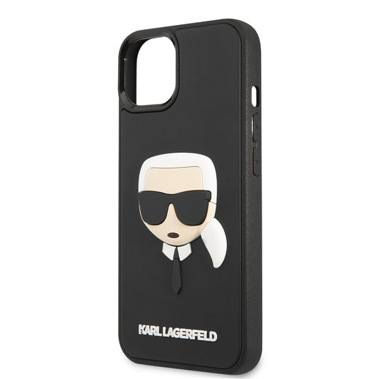 Калъф за Apple iPhone 14 Plus, Karl Lagerfeld, 3D Rubber Karl's Head, Черен