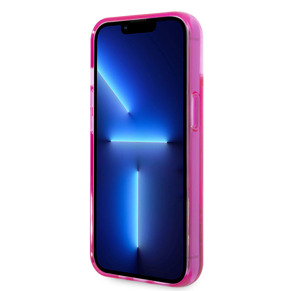 Калъф за Apple iPhone 14 Plus, Karl Lagerfeld, Liquid Glitter KL Logo, Розов