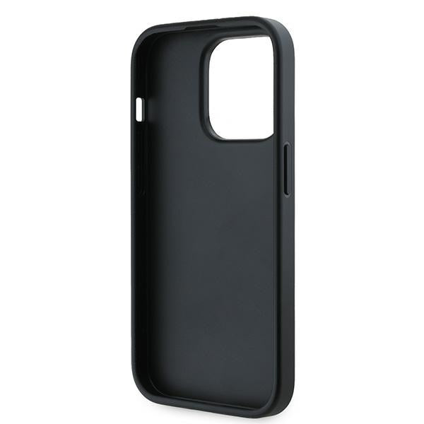 Калъф за Apple iPhone 14 Pro, Karl Lagerfeld, Diagonal Quilted Script, Черен