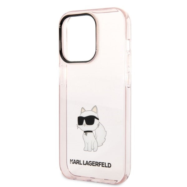 Калъф за Apple iPhone 14 Pro, Karl Lagerfeld, Ikonik Choupette, Розов