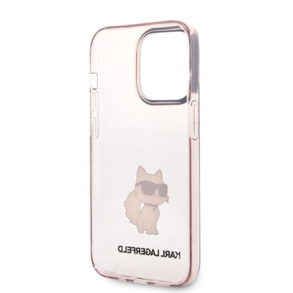 Калъф за Apple iPhone 14 Pro, Karl Lagerfeld, Ikonik Choupette, Розов