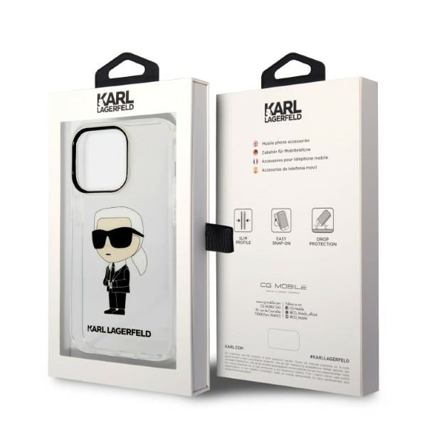Калъф за Apple iPhone 14 Pro, Karl Lagerfeld, IML Ikonik NFT, Прозрачен