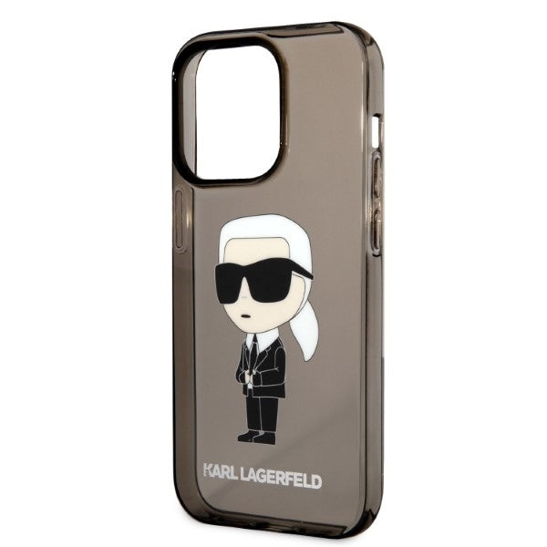 Калъф за Apple iPhone 14 Pro Max, Karl Lagerfeld, IML Ikonik NFT, Черен