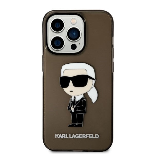 Калъф за Apple iPhone 14 Pro Max, Karl Lagerfeld, IML Ikonik NFT, Черен