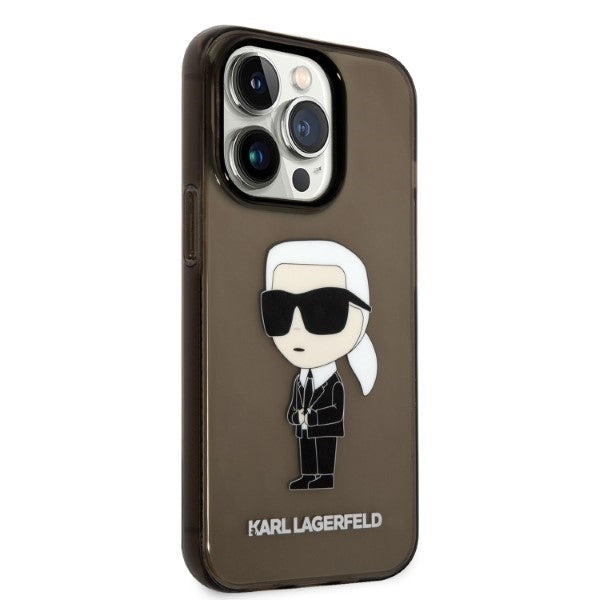 Калъф за Apple iPhone 14 Pro Max, Karl Lagerfeld, IML Ikonik NFT, Черен