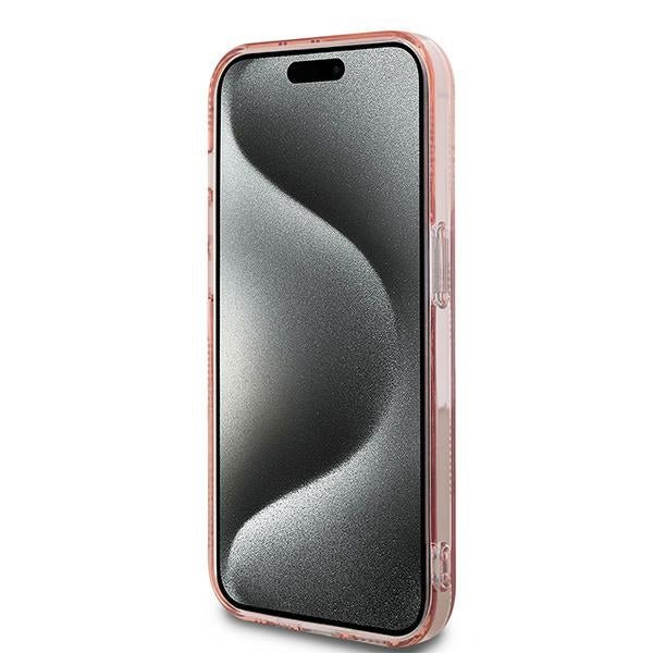 Калъф за Apple iPhone 14 Pro Max, Karl Lagerfeld, IML Luxury Monogram Choupette's Head, Розов