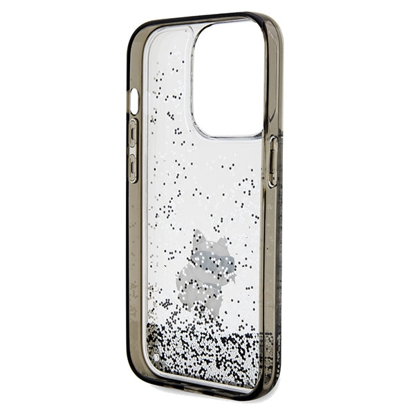 Калъф за Apple iPhone 14 Pro Max, Karl Lagerfeld, Liquid Glitter Choupette, Прозрачен