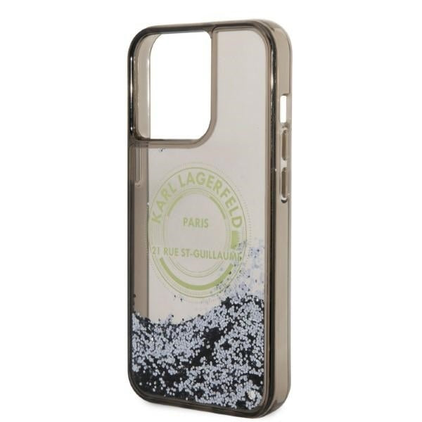 Калъф за Apple iPhone 14 Pro Max, Karl Lagerfeld, Liquid Glitter RSG, Черен