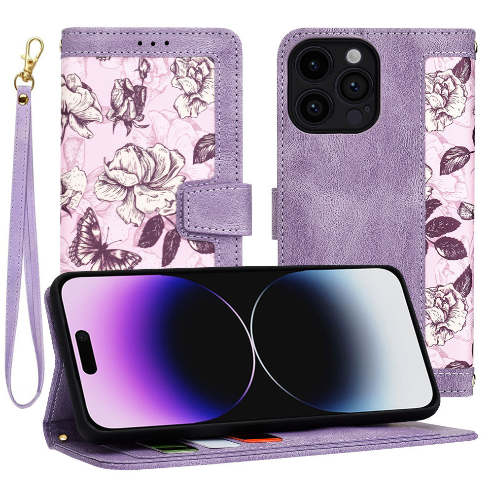 Калъф за Apple iPhone 14 Pro Max, Techsuit, FlipCraft, Лилав
