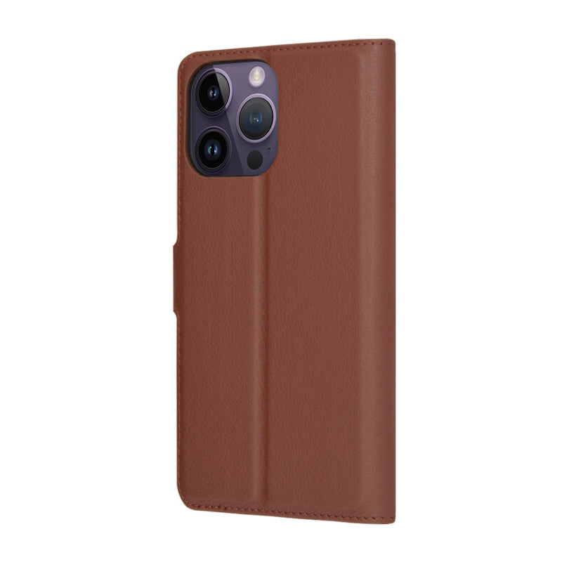 Калъф за Apple iPhone 14 Pro Max, Techsuit, Leather Folio, Кафяв
