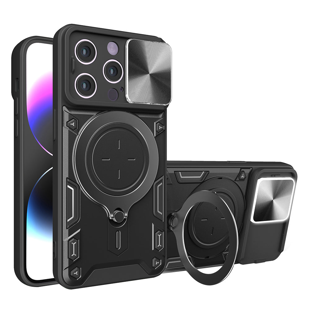 Калъф за Apple iPhone 14 Pro, Techsuit, CamGuard Pro, Черен