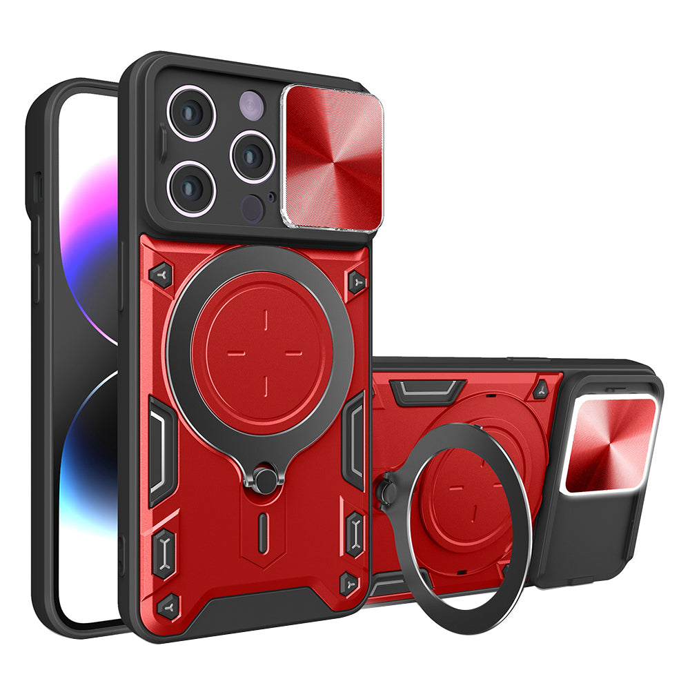 Калъф за Apple iPhone 14 Pro, Techsuit, CamGuard Pro, Червен