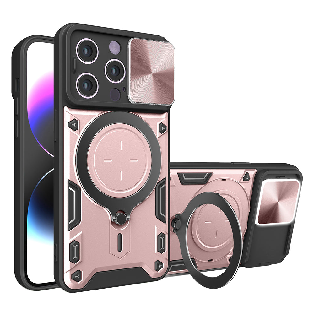 Калъф за Apple iPhone 14 Pro, Techsuit, CamGuard Pro, Розово злато