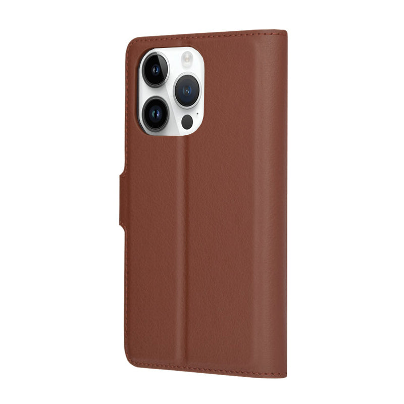 Калъф за Apple iPhone 14 Pro, Techsuit, Leather Folio, Кафяв