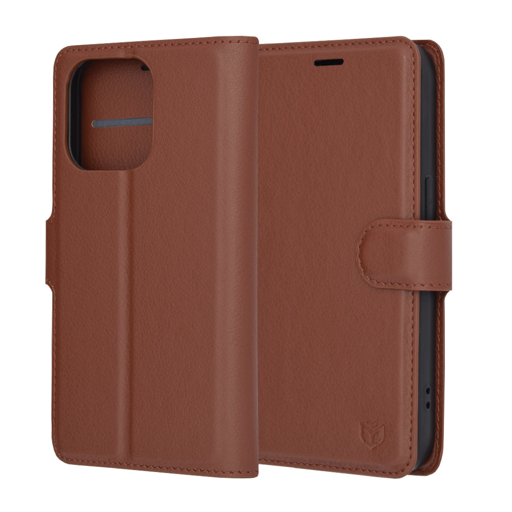 Калъф за Apple iPhone 14 Pro, Techsuit, Leather Folio, Кафяв