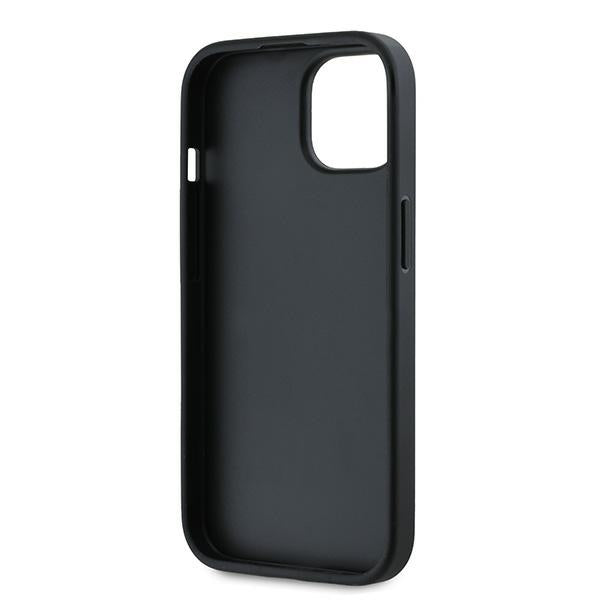 Калъф за Apple iPhone 15, Karl Lagerfeld, Diagonal Quilted Script, Черен