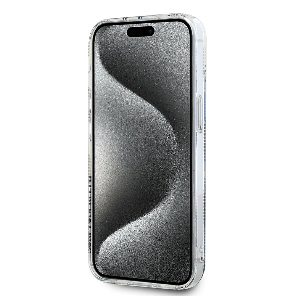 Калъф за Apple iPhone 15, Karl Lagerfeld, IML Electroplated Choupette Head, Прозрачен