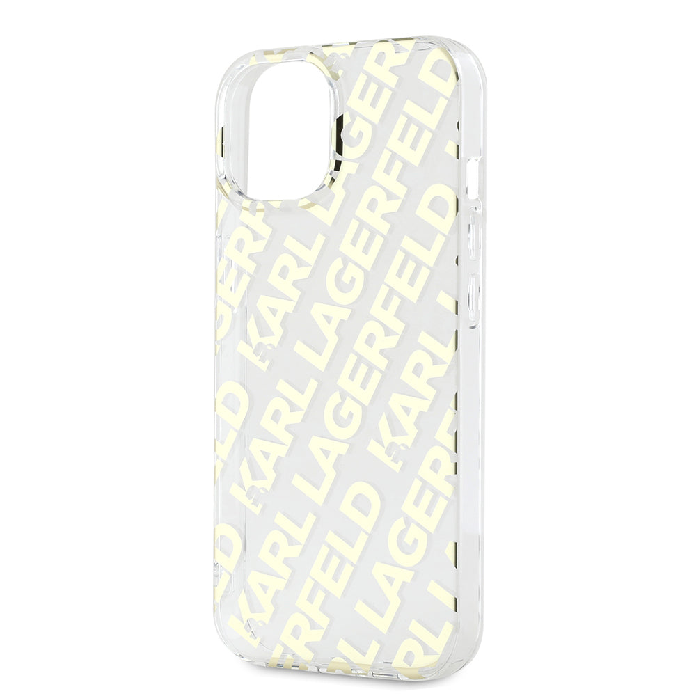 Калъф за Apple iPhone 15, Karl Lagerfeld, IML Luxury Gold Fullover Logo, Златист
