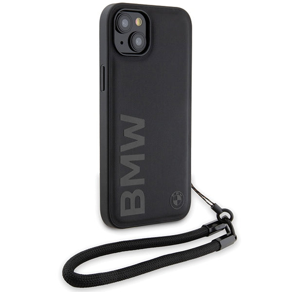 Калъф за Apple iPhone 15 Plus, BMW, Signature Wordmark Cord, Черен