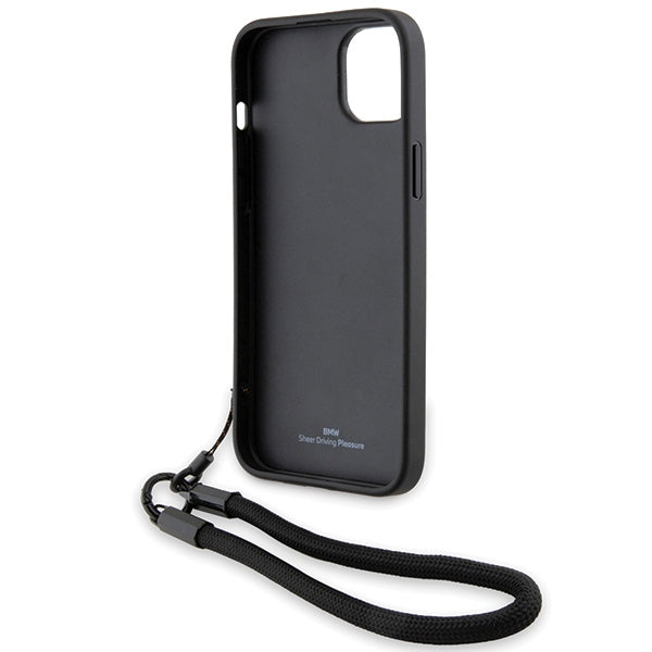 Калъф за Apple iPhone 15 Plus, BMW, Signature Wordmark Cord, Черен