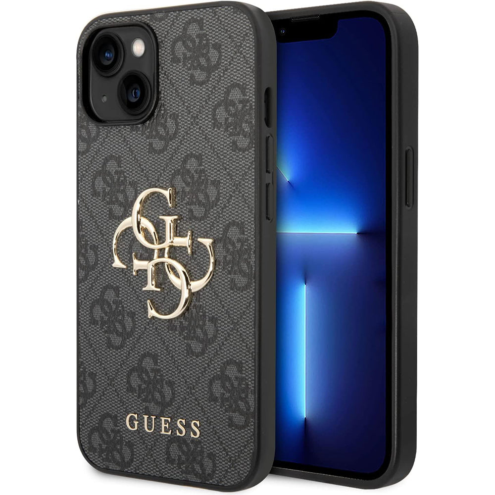Калъф за Apple iPhone 15 Plus, Guess, 4G Big Logo, Сив