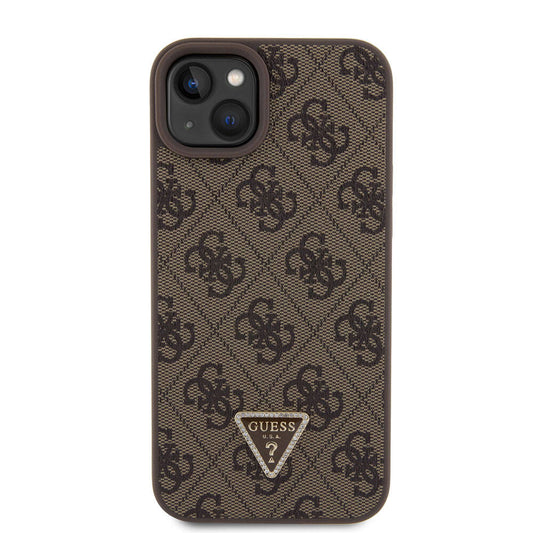 Калъф за Apple iPhone 15 Plus, Guess, Crossbody 4G Metal Logo, Кафяв