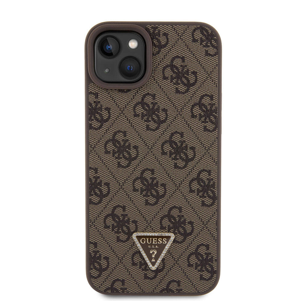 Калъф за Apple iPhone 15 Plus, Guess, Crossbody 4G Metal Logo, Кафяв