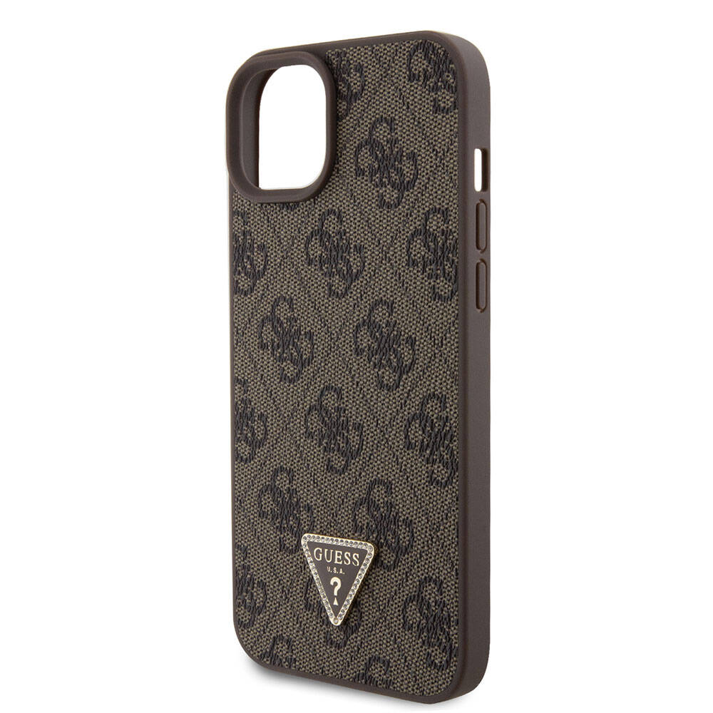Калъф за Apple iPhone 15 Plus, Guess, Crossbody 4G Metal Logo, Кафяв