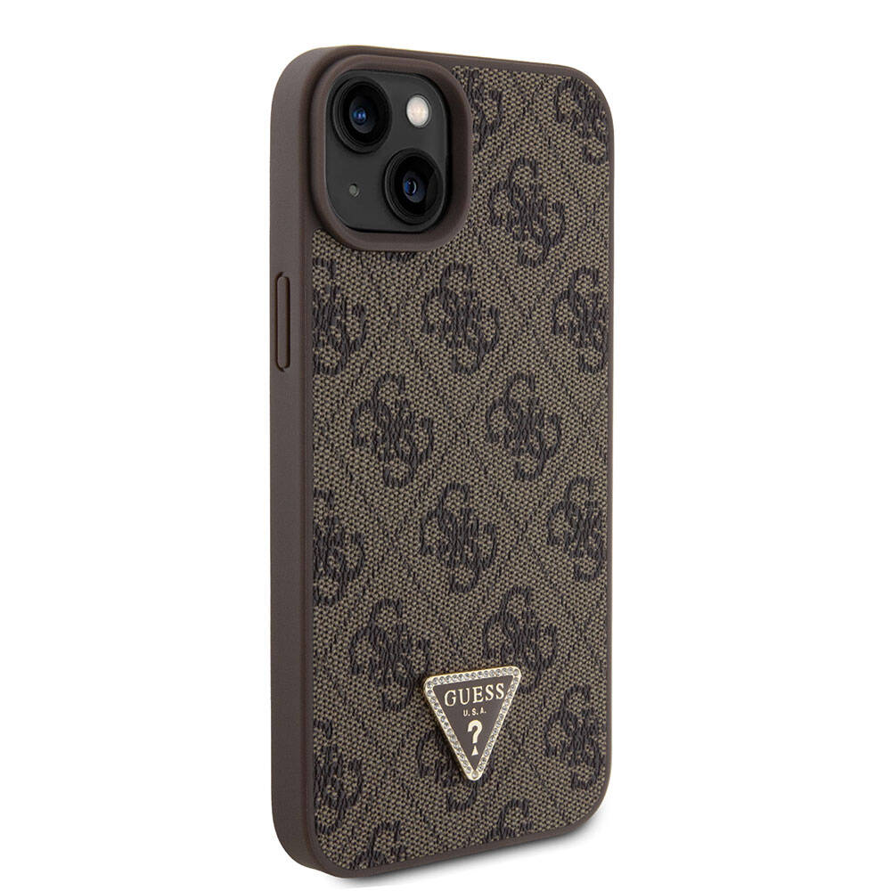Калъф за Apple iPhone 15 Plus, Guess, Crossbody 4G Metal Logo, Кафяв