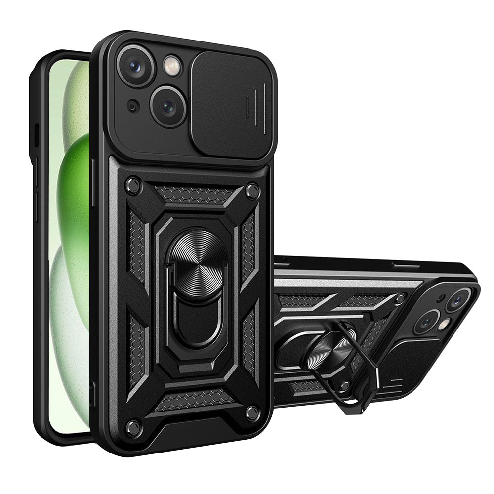 Калъф за Apple iPhone 15 Plus, Techsuit, CamShield, Черен