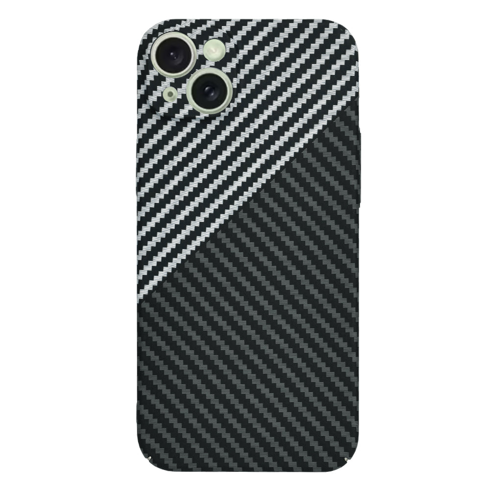 Калъф за Apple iPhone 15 Plus, Techsuit, Carbonite FiberShell, Черно Сиво