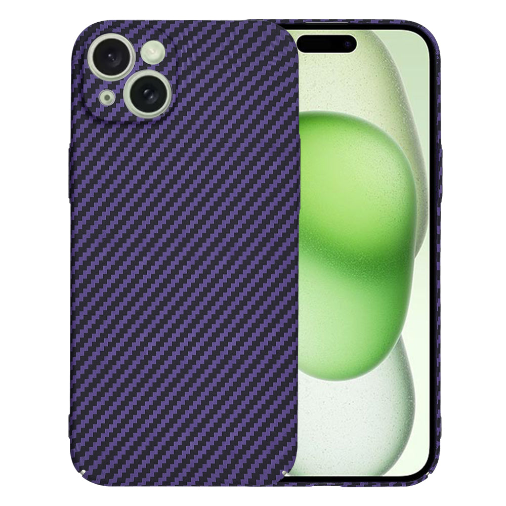 Калъф за Apple iPhone 15 Plus, Techsuit, Carbonite FiberShell, Лилав