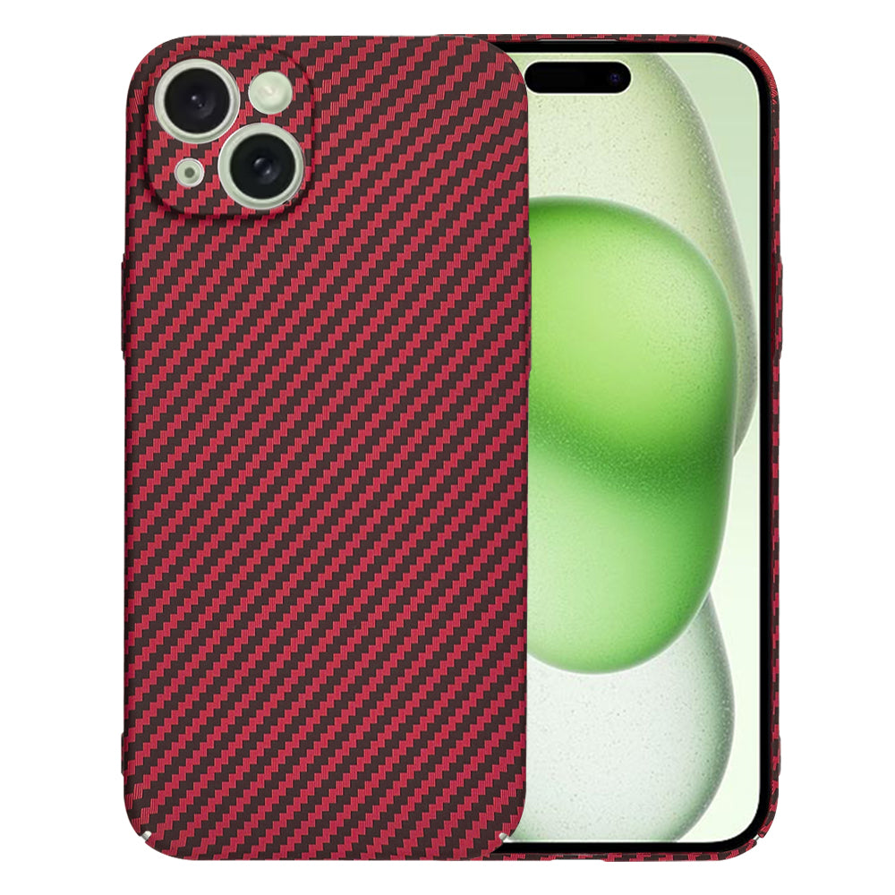 Калъф за Apple iPhone 15 Plus, Techsuit, Carbonite FiberShell, Червен