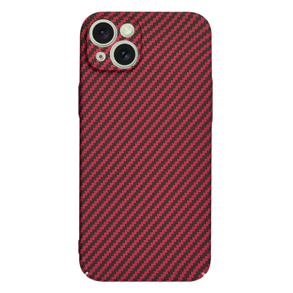 Калъф за Apple iPhone 15 Plus, Techsuit, Carbonite FiberShell, Червен