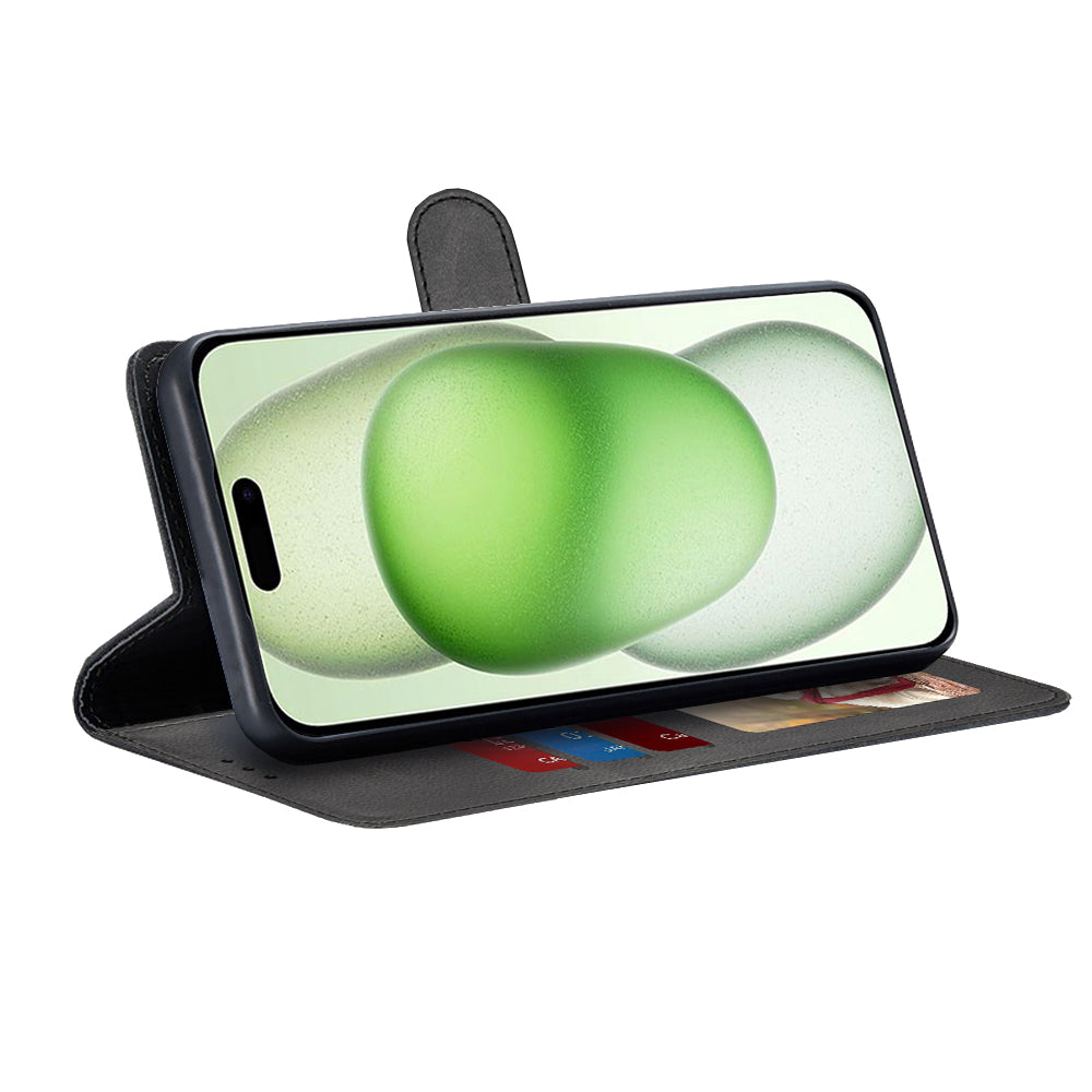 Калъф за Apple iPhone 15 Plus, Techsuit, Diary Book, Черен