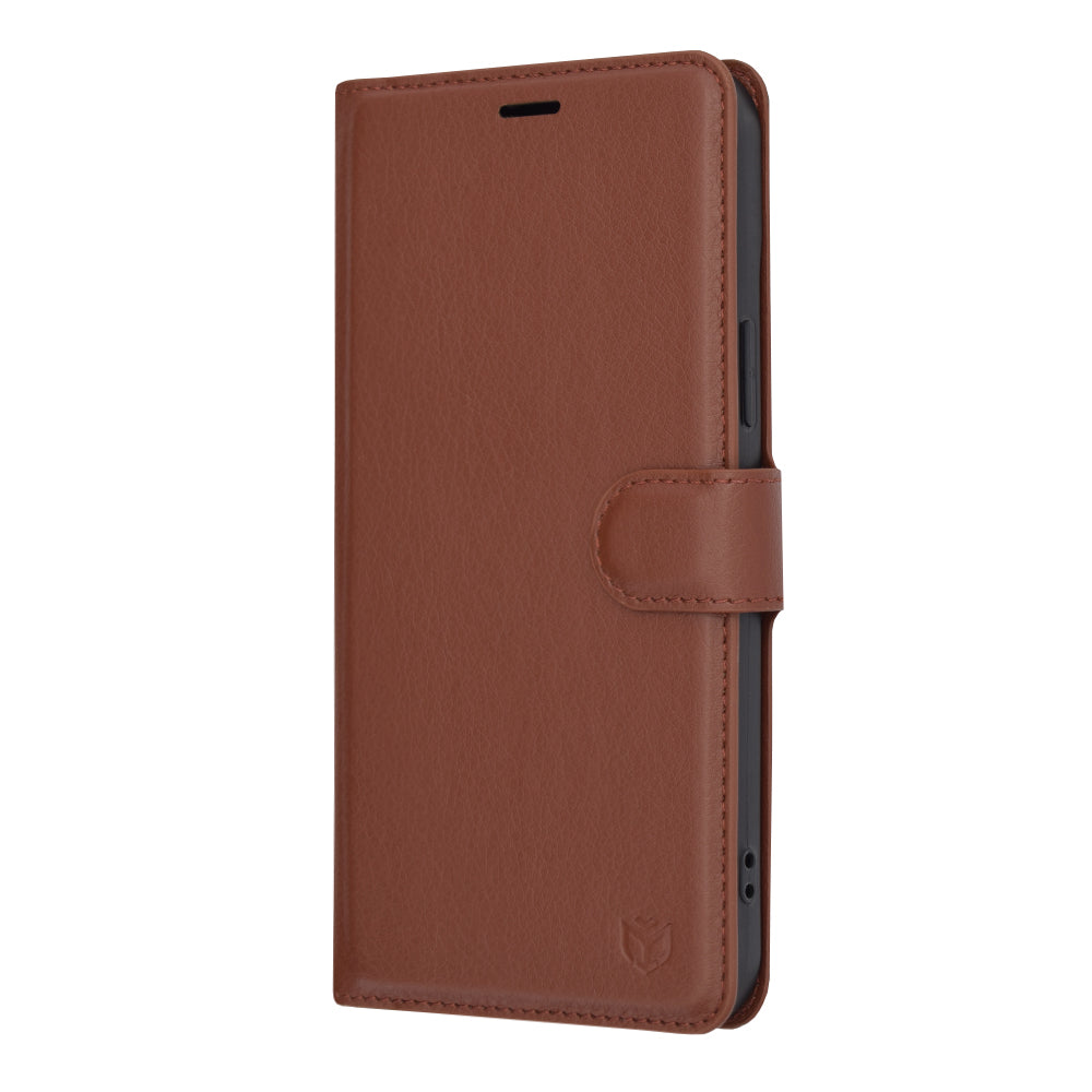 Калъф за Apple iPhone 15 Plus, Techsuit, Leather Folio, Кафяв