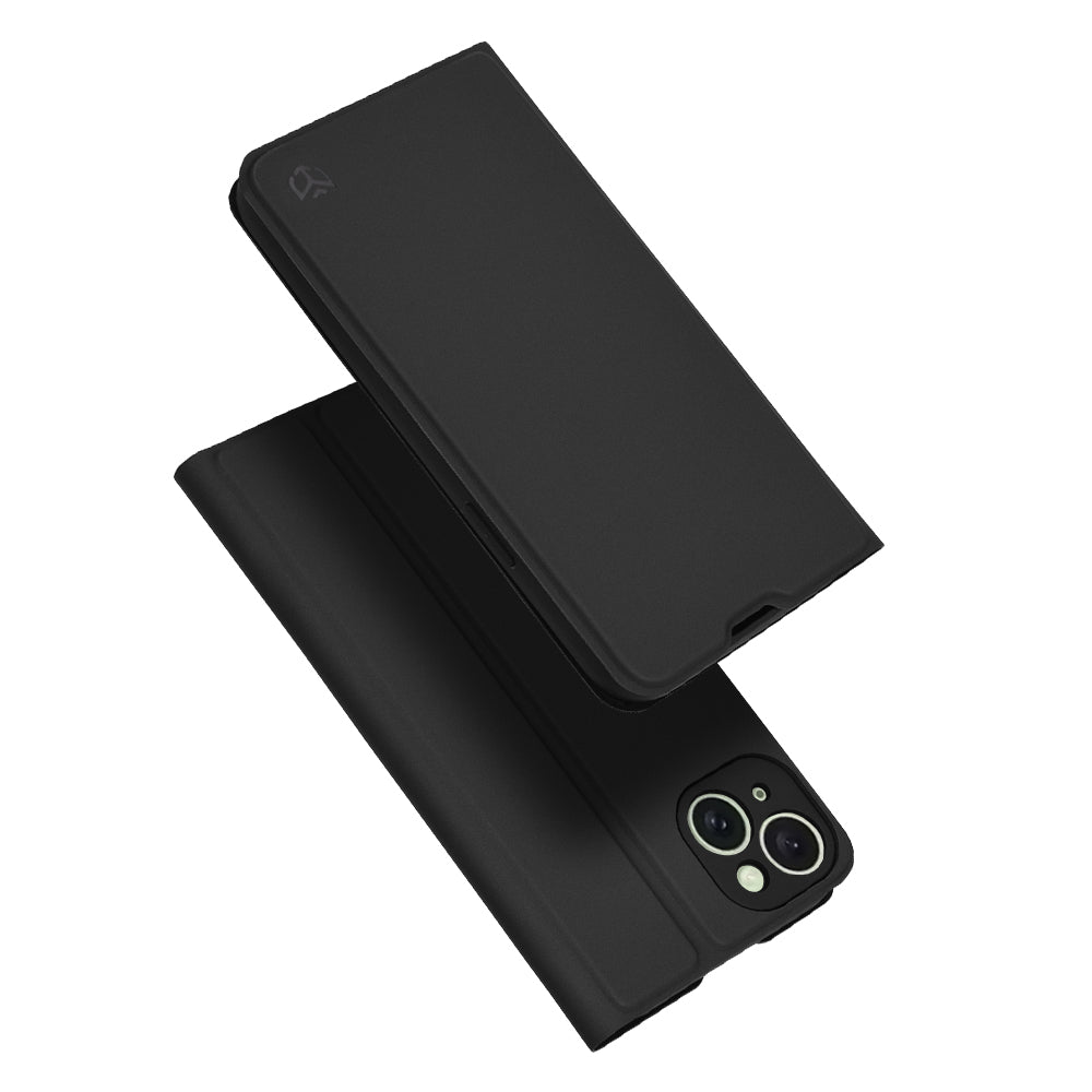 Калъф за Apple iPhone 15 Plus, Techsuit, Magskin Book, Черен