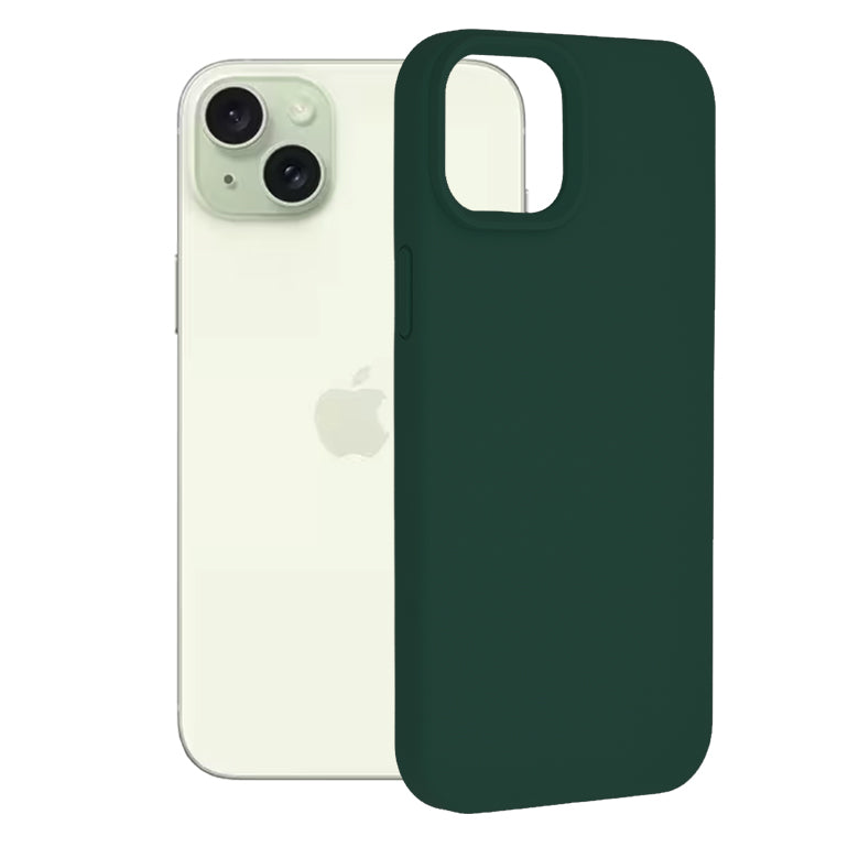 Калъф за Apple iPhone 15 Plus, Techsuit, Soft Edge, Тъмнозелен