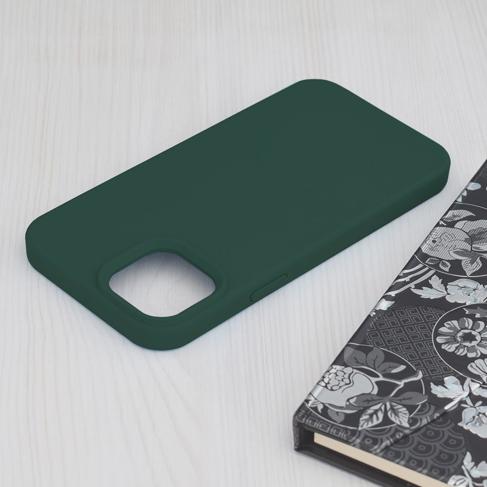 Калъф за Apple iPhone 15 Plus, Techsuit, Soft Edge, Тъмнозелен