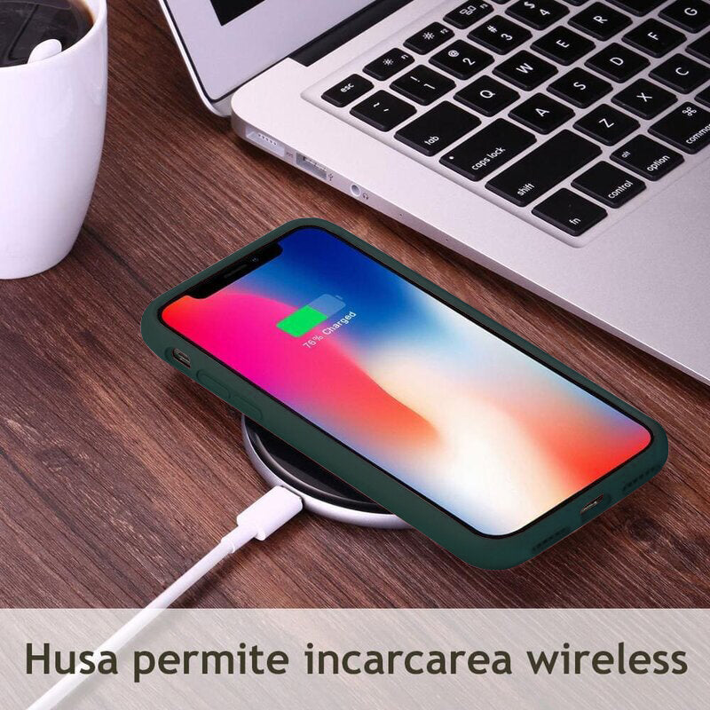 Калъф за Apple iPhone 15 Plus, Techsuit, Soft Edge, Тъмнозелен