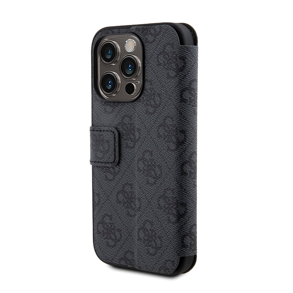 Калъф за Apple iPhone 15 Pro, Guess, 4G Book, Сив