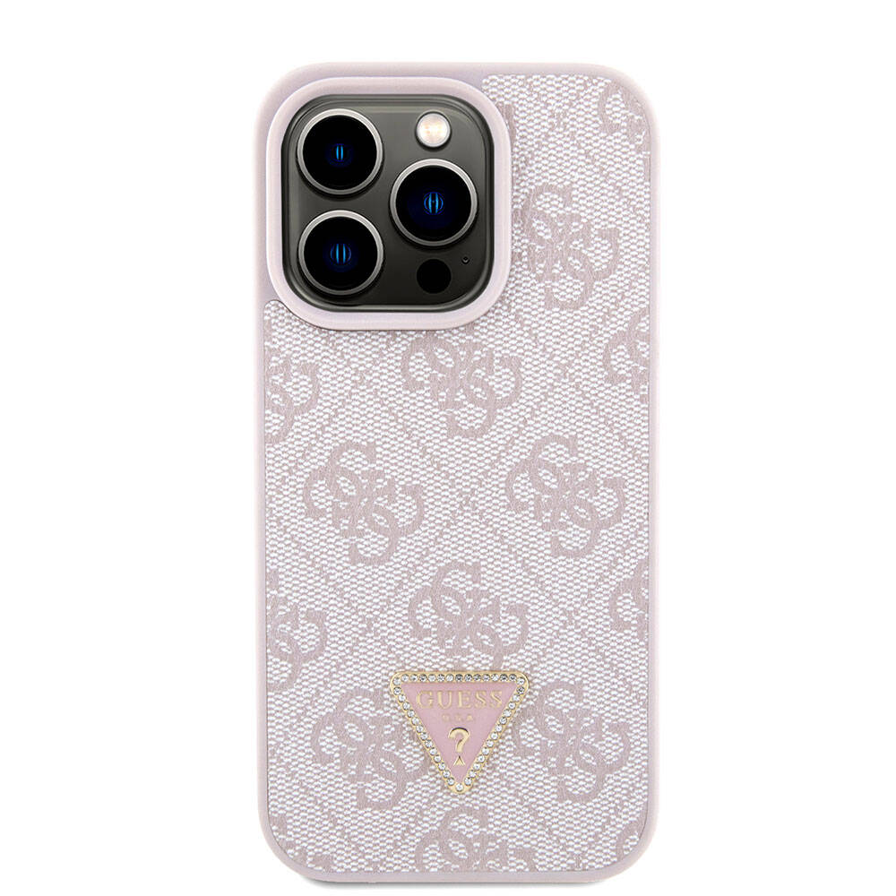 Калъф за Apple iPhone 15 Pro, Guess, Crossbody 4G Metal Logo, Розов