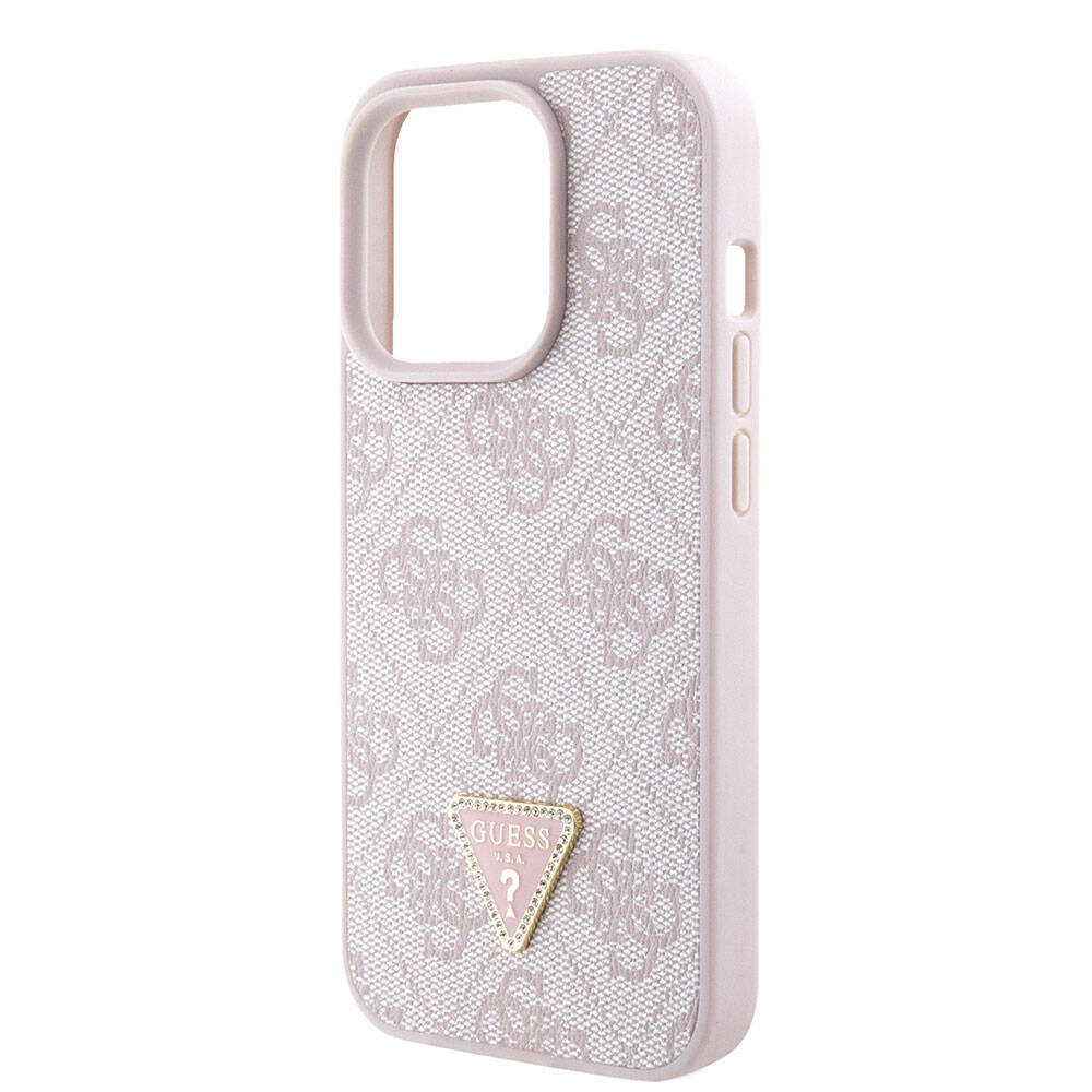 Калъф за Apple iPhone 15 Pro, Guess, Crossbody 4G Metal Logo, Розов