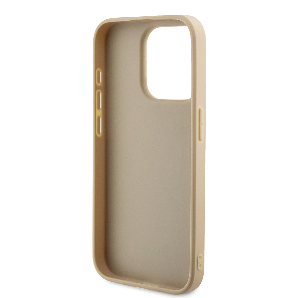 Калъф за Apple iPhone 15 Pro, Guess, Saffiano Iridescent Script, Златист