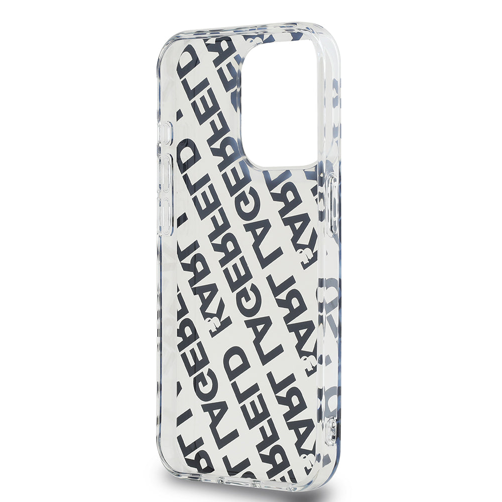Калъф за Apple iPhone 15 Pro, Karl Lagerfeld, IML Electroplated Repeated Logo, Златист