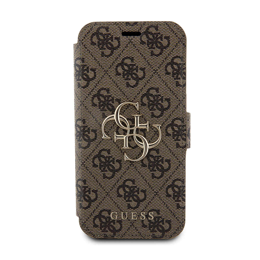 Калъф за Apple iPhone 15 Pro Max, Guess, 4G Book, Кафяв