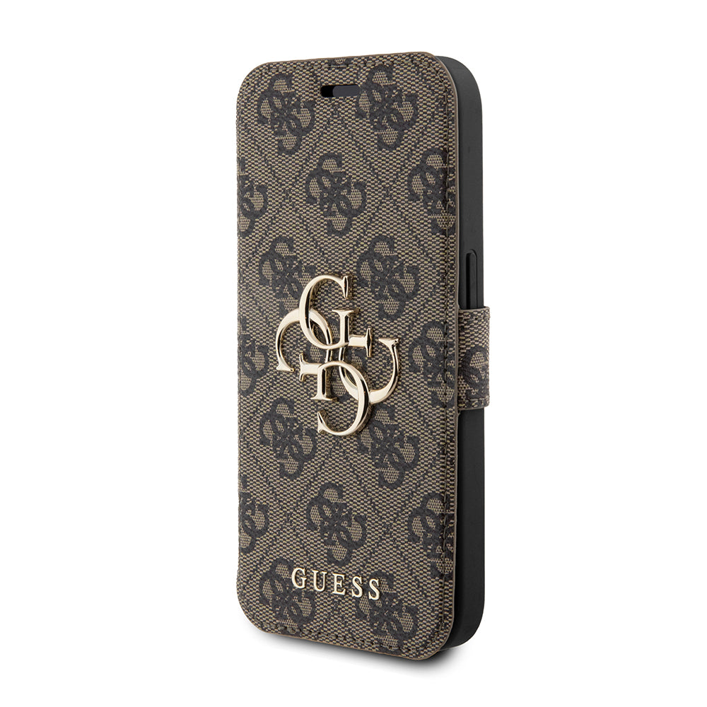 Калъф за Apple iPhone 15 Pro Max, Guess, 4G Book, Кафяв