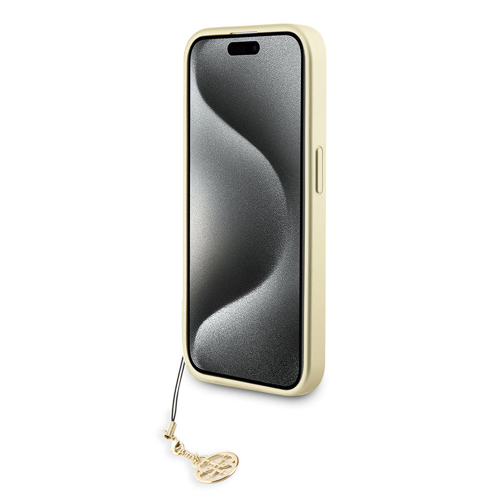 Калъф за Apple iPhone 15 Pro Max, Guess, 4G Charm, Сив