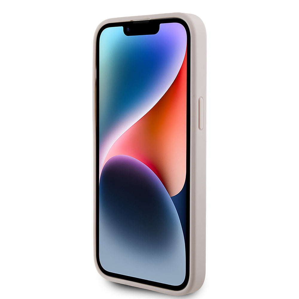 Калъф за Apple iPhone 15 Pro Max, Guess, 4G Metal Gold Logo, Розов